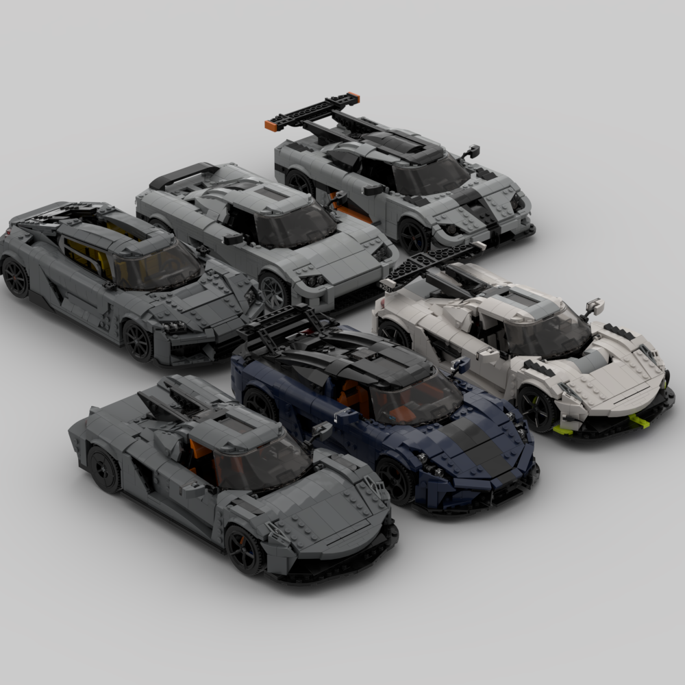 The Koenigsegg Collection — 6 Models - 3DSupercarBricks